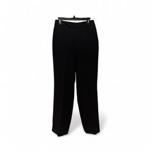 Louben Black Wide Leg Dress Pants Size 8 | Side Zip Tailored Work Trousers